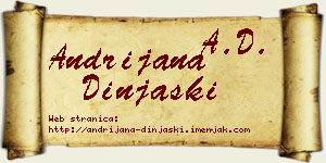 Andrijana Dinjaški vizit kartica